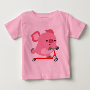Camiseta De Bebé Cerdo Personalizado de ciclismo callejero
