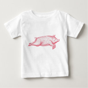 Camiseta De Bebé Cerdo rosa
