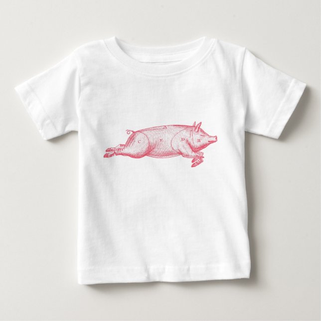 Camiseta De Bebé Cerdo rosa (Anverso)