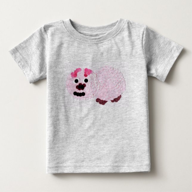 Camiseta De Bebé Cerdo rosa (Anverso)