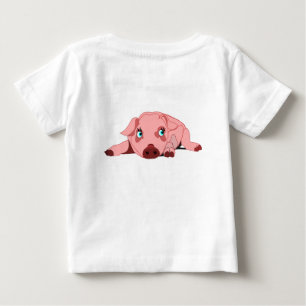 Camiseta De Bebé Cerdo Rosa Funny Camiseta Bebé