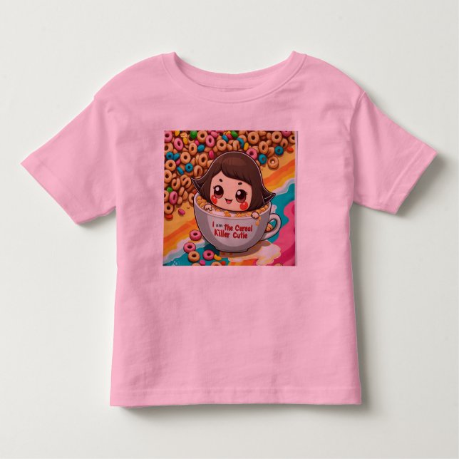 Camiseta De Bebé #CerealKillerCutieVibes-luckycharmpinkMagic (Anverso)
