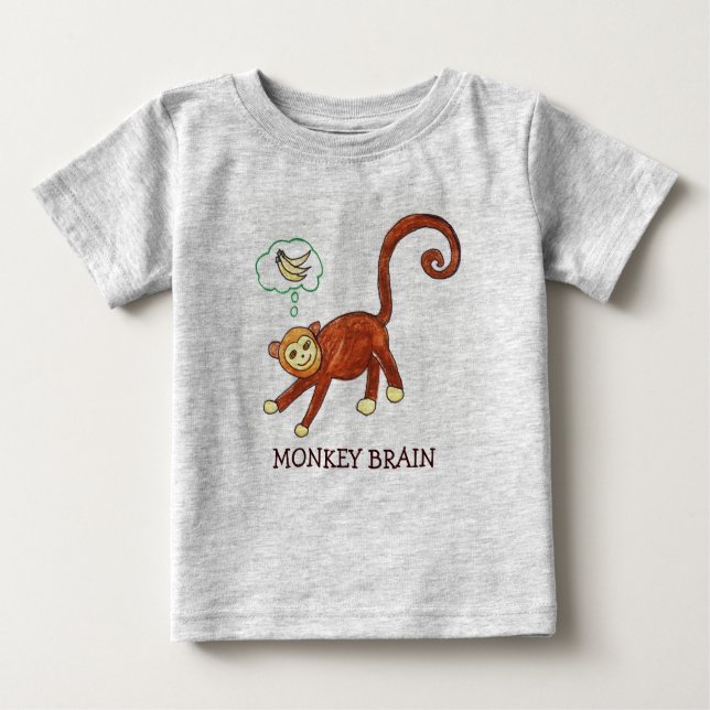 CAMISETA DE BEBÉ CEREBRO DE MONKEY (Anverso)