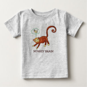 CAMISETA DE BEBÉ CEREBRO DEL MONO