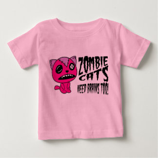 Camiseta De Bebé ¡cerebros de la necesidad de los gatos del zombi