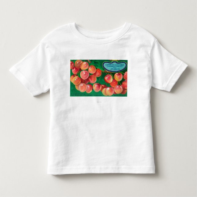Camiseta De Bebé Cerezas de la cereza CityThe Dalles, O (Anverso)