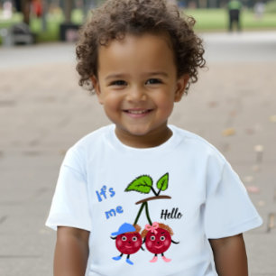 Camiseta De Bebé Cerezas gemelas