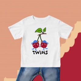 Camiseta De Bebé Cerezas gemelas 