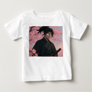 Camiseta De Bebé Cerezo en flor Samurai Anime Toddler T-Shirt