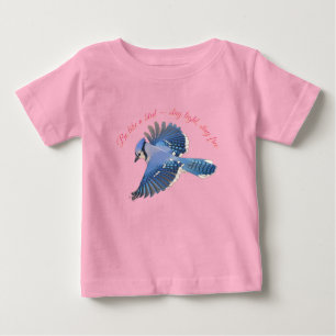 Camiseta De Bebé Cerulean Soar: Detallado Arrullador Azul en Vuelo