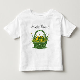 Camiseta De Bebé Cesta con huevos de Pascua   Feliz Pascua