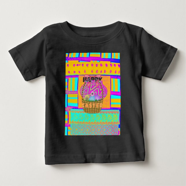 Camiseta De Bebé Cesta de Pascua inspirada en África Occidental y H (Anverso)