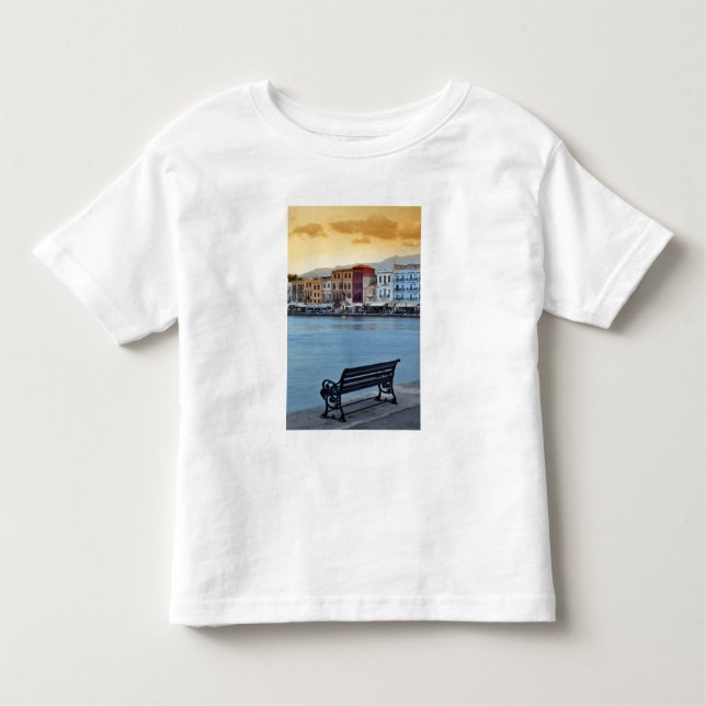 Camiseta De Bebé Chania al atardecer, Chania, Creta, Grecia (Anverso)