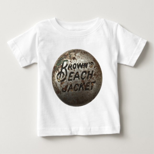 Camiseta De Bebé Chaqueta de la playa de Brown (Anverso)