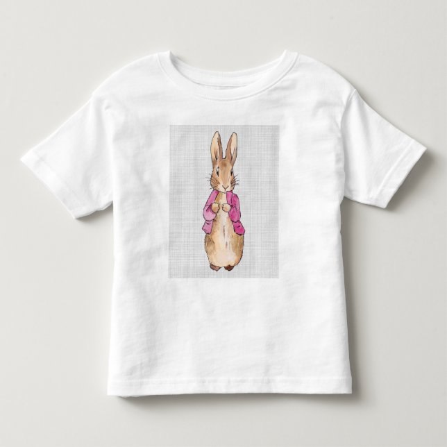 Camiseta De Bebé chaqueta rosa de conejo clásico (Anverso)
