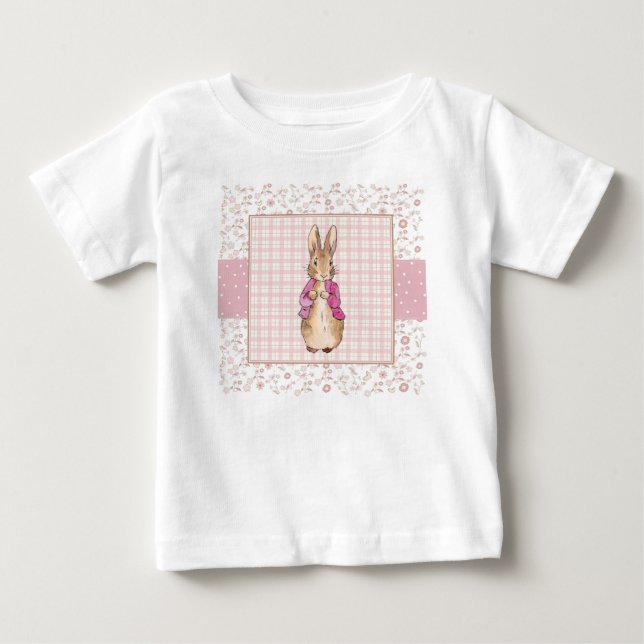 Camiseta De Bebé Chaquetón rosa conejo clásico (Anverso)