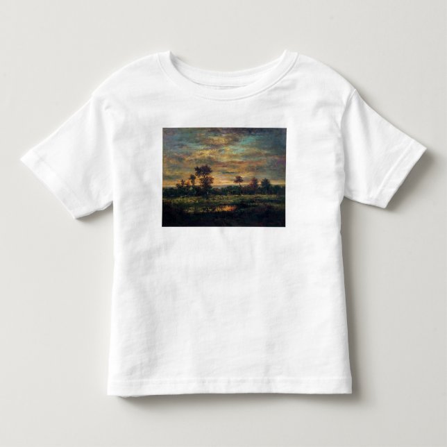 Camiseta De Bebé Charca en el borde de una madera (Anverso)