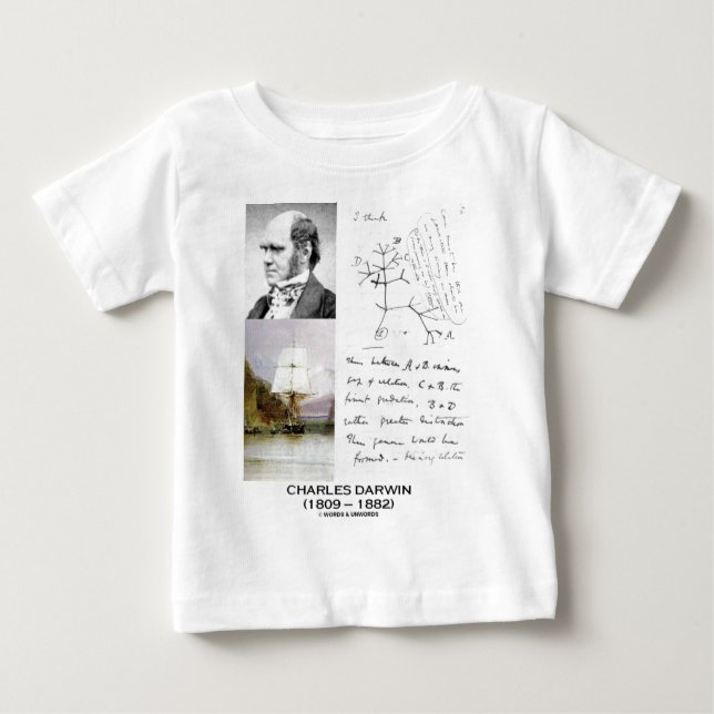 Camiseta De Bebé Charles Darwin (beagle Phylogenetics de Darwin (Anverso)
