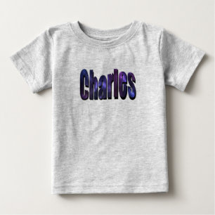 Camiseta De Bebé Charles, Nombre, Logo,