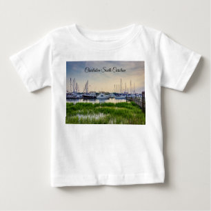 Camiseta De Bebé Charleston Harbour Boats Sunset Baby T-Shirt