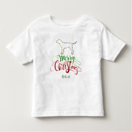 Camiseta De Bebé Charm Merry Bombillas navideñas Monograma de perro