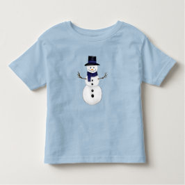 Camiseta De Bebé Charming Snowman Winter Toddler Shirt Blue