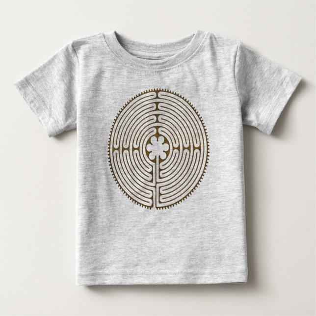 Camiseta De Bebé Chartres Labyrinque estilo antiguo + tus ideas (Anverso)