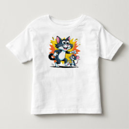 Camiseta De Bebé Chasis de gato y ratón personalizado