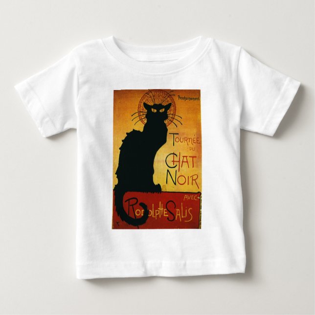 Camiseta De Bebé Chat Noir - Gato negro (Anverso)
