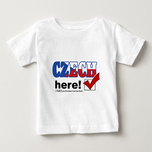 Camiseta De Bebé Checo Aquí (luz) (Anverso)