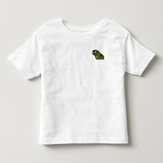 Camiseta De Bebé Cheeked verde Conure (Anverso)