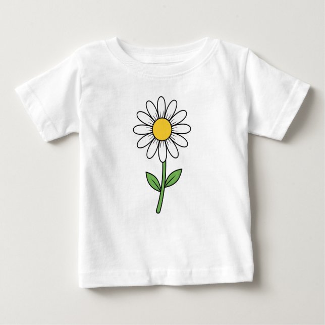Camiseta De Bebé Cheerful Daisy Flower (Anverso)