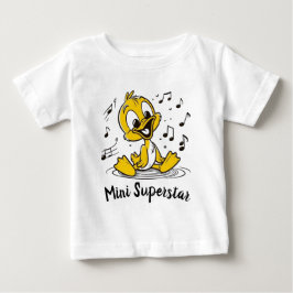 Camiseta De Bebé Cheerful Singing Duckling Musical Cartoon 🐥🎶
