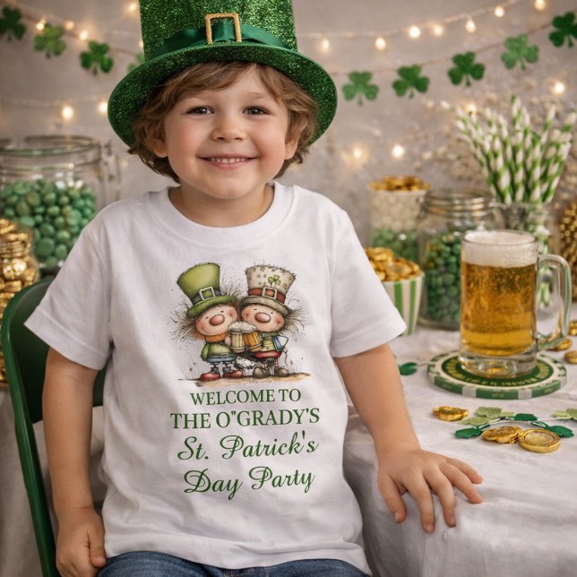 Camiseta De Bebé Cheerful St. Patrick’s Day Party Illustration (Subido por el creador)