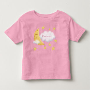 Camiseta De Bebé Cheesy Moon & Stars Personalizado Fluffy Cloud Pin