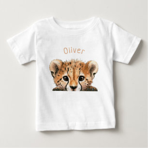 Camiseta De Bebé Cheetah bebé lindo personalizado 