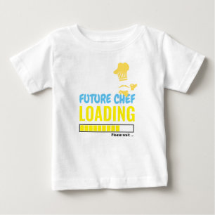 Camiseta De Bebé Chef Futuro Cargando Cute Funny Personalizado Boy