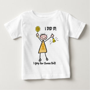 Camiseta De Bebé Chemo Bell - cinta del oro del cáncer de la niñe