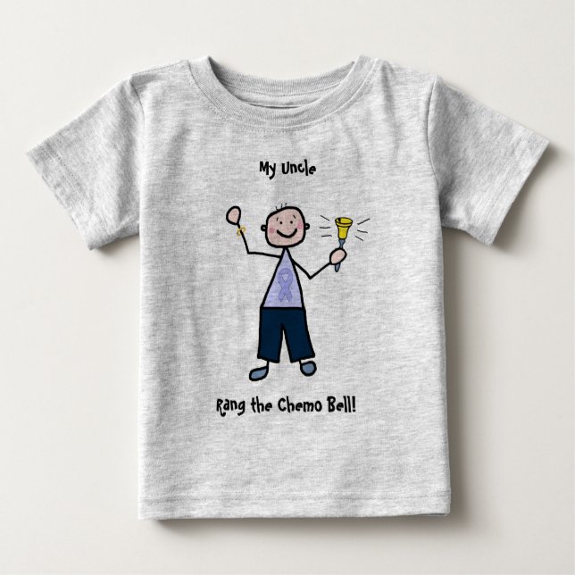 Camiseta De Bebé Chemo Bell Man - Cáncer de estómago de cinta perfi (Anverso)