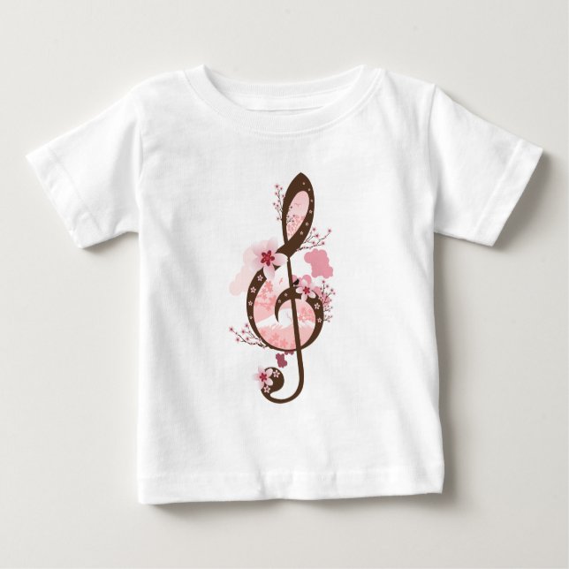 Camiseta De Bebé Cherry Blossom Music (Anverso)