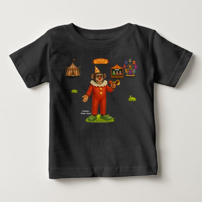 Camiseta De Bebé Chester el payaso chimpancé (Anverso)
