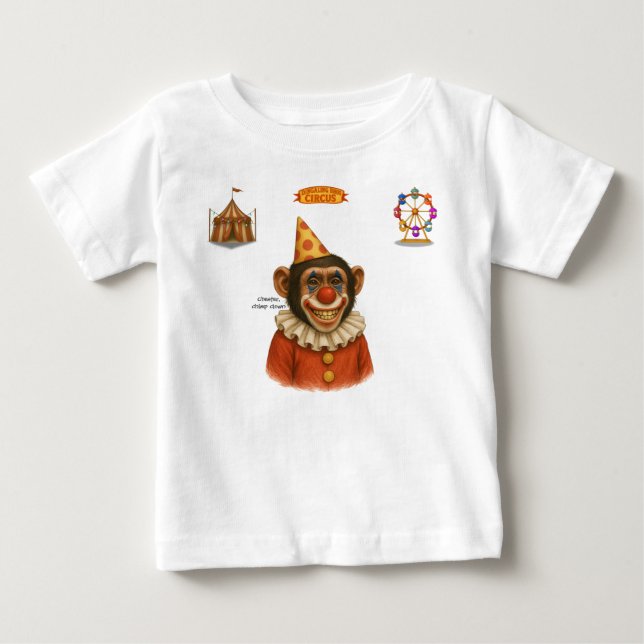 Camiseta De Bebé Chester el payaso chimpancé (Anverso)