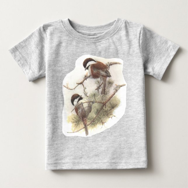 Camiseta De Bebé chestnut-backed chickadee (Anverso)