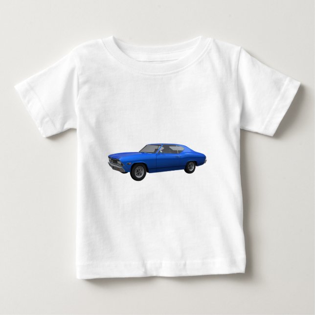 Camiseta De Bebé Chevelle SS de 1968: Fin azul (Anverso)