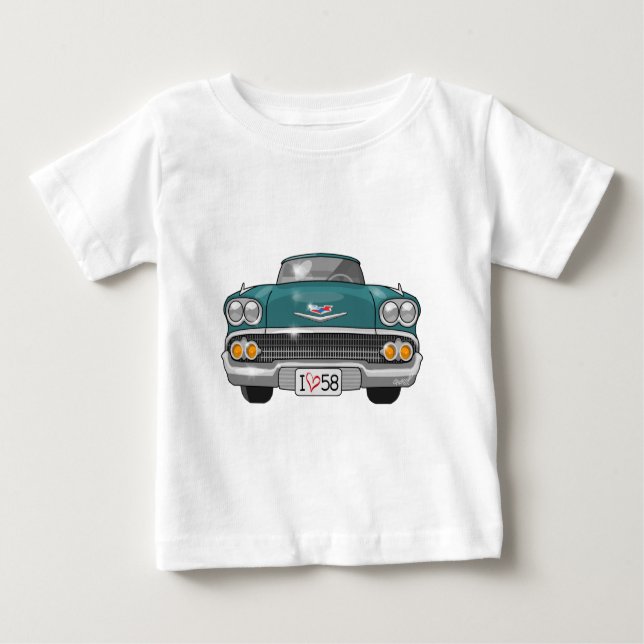 Camiseta De Bebé Chevrolet Impala 1958 (Anverso)