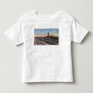 Camiseta De Bebé Cheyenne, WY - estación de ferrocarril pacífica