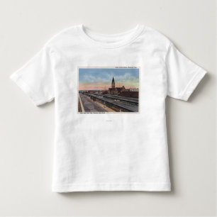 Camiseta De Bebé Cheyenne, WY - estación de ferrocarril pacífica de