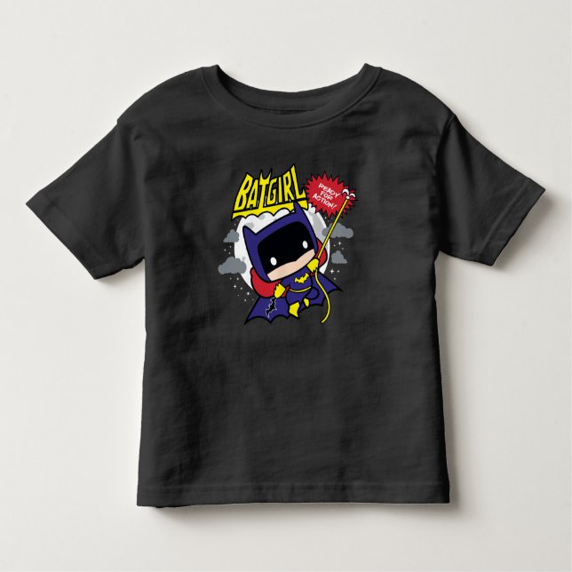 Camiseta De Bebé Chibi Batgirl Preparado Para La Acción (Anverso)
