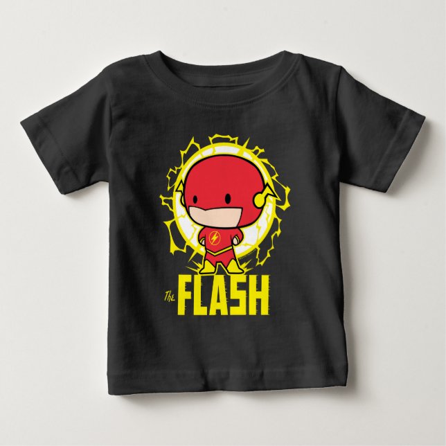 Camiseta De Bebé Chibi Flash Con Electricidad (Anverso)
