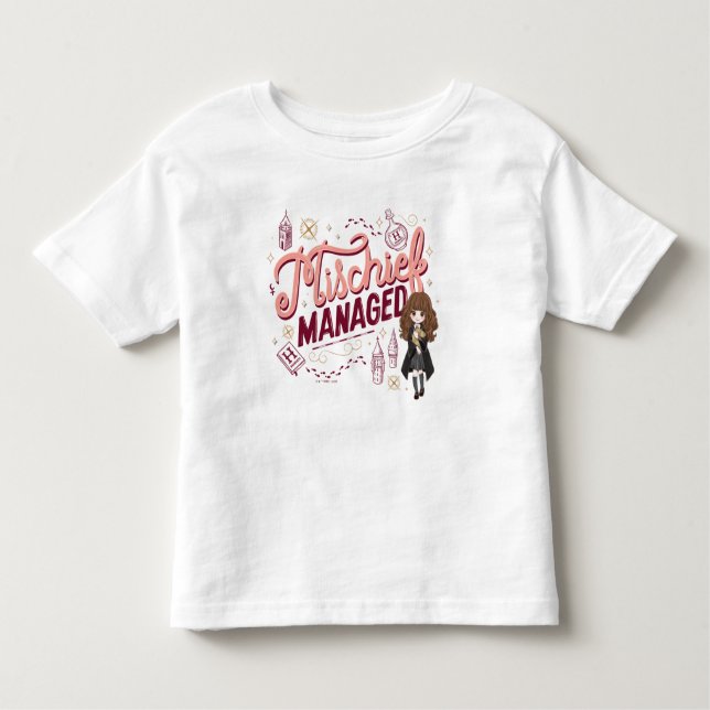 Camiseta De Bebé Chibi Hermione "Mischief Managed" (Anverso)